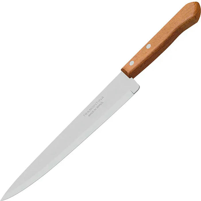 Нож поварской сталь,дерево ,L=32/20,B=4см металлич.,коричнев