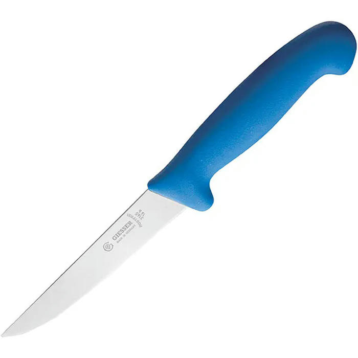 Нож поварской сталь,пластик ,L=278/150,B=37мм голуб.,металлич