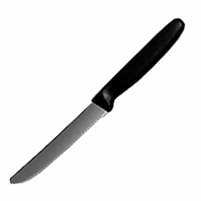 Нож кухонный сталь,пластик ,L=110,B=45мм металлич.,черный