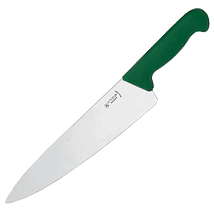 Нож поварской «Шеф» металл ,L=20см зелен.,металлич