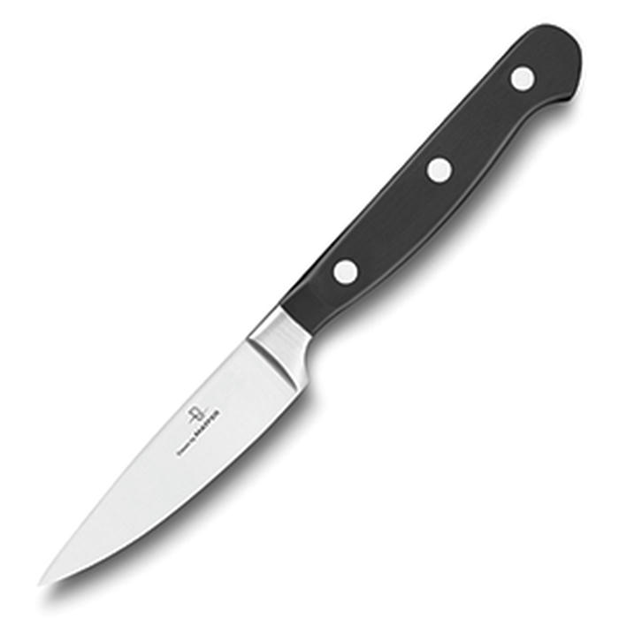 Нож д/ чистки овощей сталь нерж.,пластик ,L=9см черный,металлич