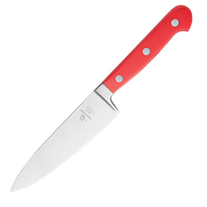 Нож поварской сталь нерж.,пластик ,L=275/150,B=35мм красный,металлич