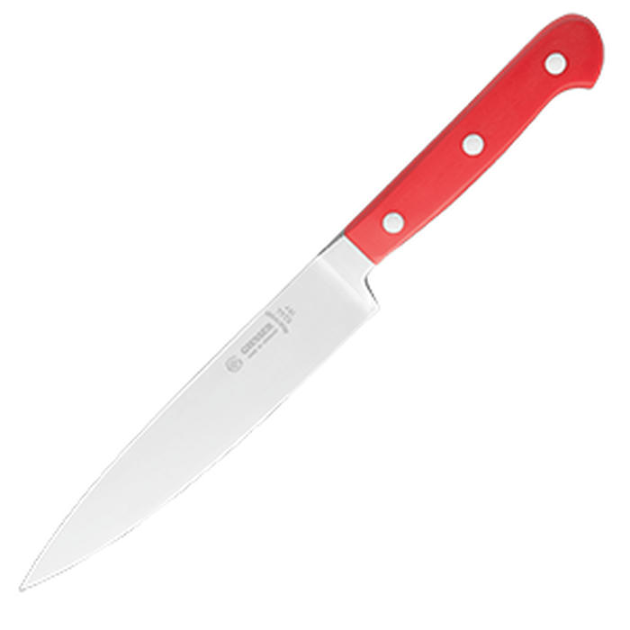 Нож кухонный универсальный сталь нерж.,пластик ,L=290/180,B=28мм красный,металлич