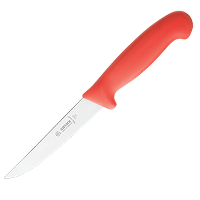 Нож для обвалки мяса сталь нерж.,пластик ,L=280/150,B=24мм красный,металлич