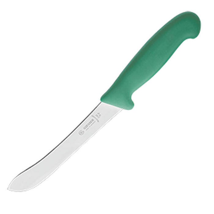 Нож для нарезки мяса сталь нерж.,пластик ,L=310/175,B=26мм зелен.,металлич