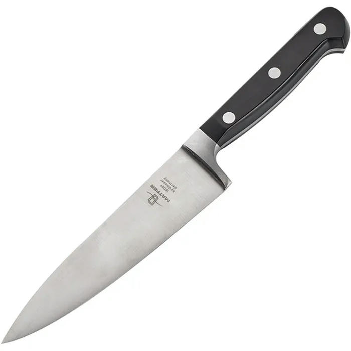 Нож поварской сталь,пластик ,L=275/15,B=32мм черный,металлич
