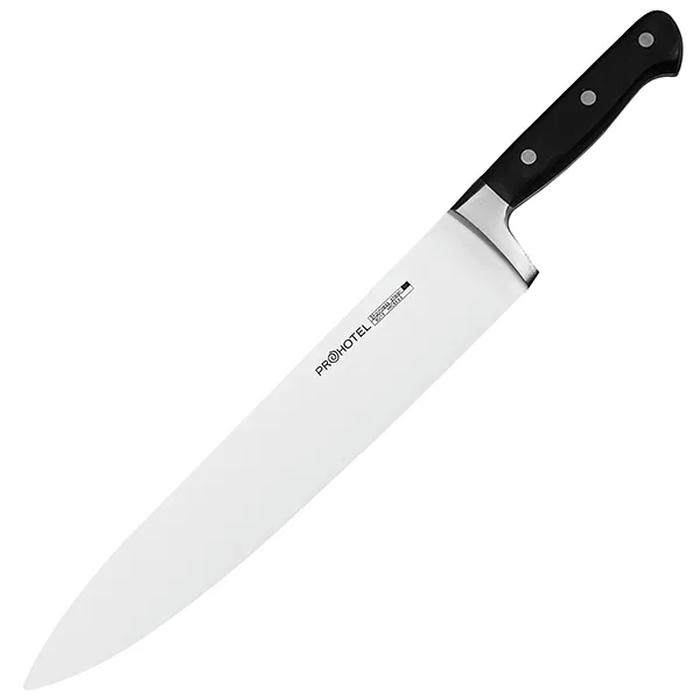 Нож поварской «Проотель» сталь нерж.,пластик ,L=440/300,B=55мм черный,металлич