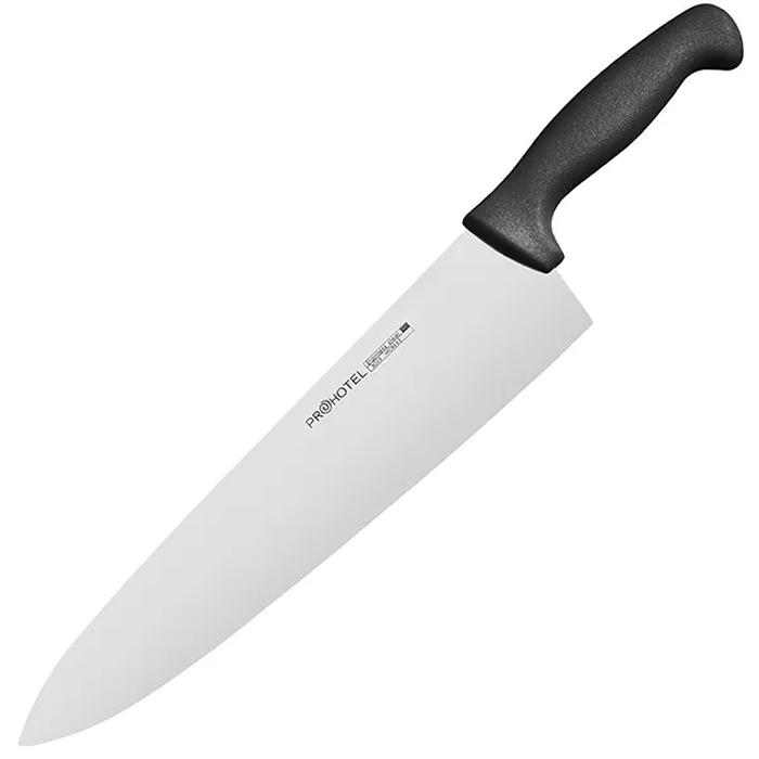 Нож поварской «Проотель» сталь нерж.,пластик ,L=435/285,B=65мм черный,металлич