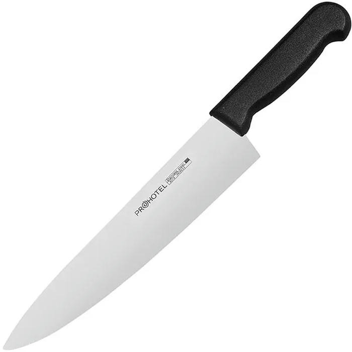 Нож поварской «Проотель» сталь нерж.,пластик ,L=380/245,B=50мм металлич