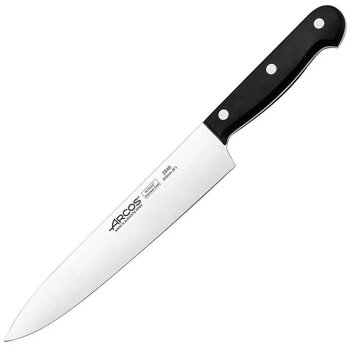 Нож поварской «Универсал» сталь нерж.,полиоксиметилен ,L=317/200,B=38мм черный,металлич