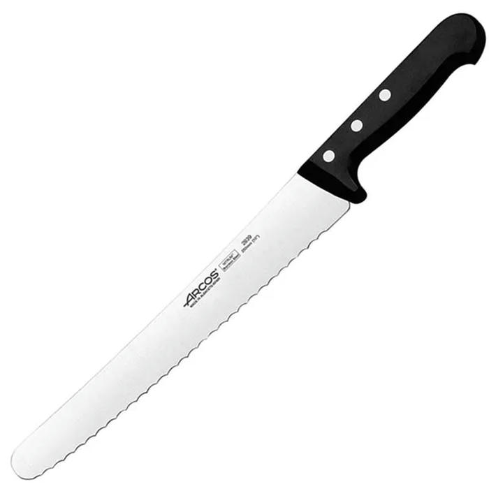 Нож для хлеба «Универсал» сталь нерж.,полиоксиметилен ,L=380/250,B=39мм черный,металлич