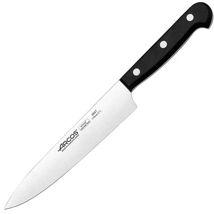 Нож поварской «Универсал» сталь нерж.,полиоксиметилен ,L=290/170,B=34мм черный,металлич
