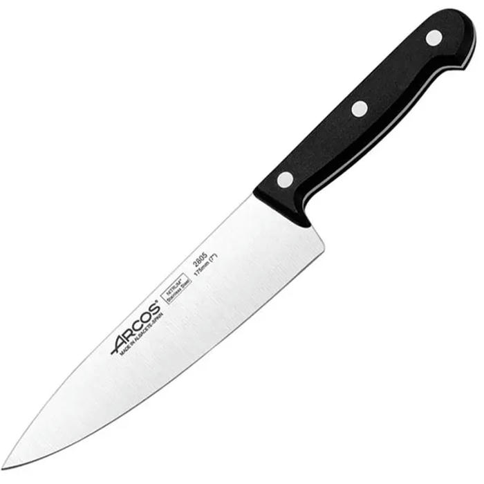 Нож поварской «Универсал» сталь нерж.,полиоксиметилен ,L=286/175,B=44мм черный,металлич
