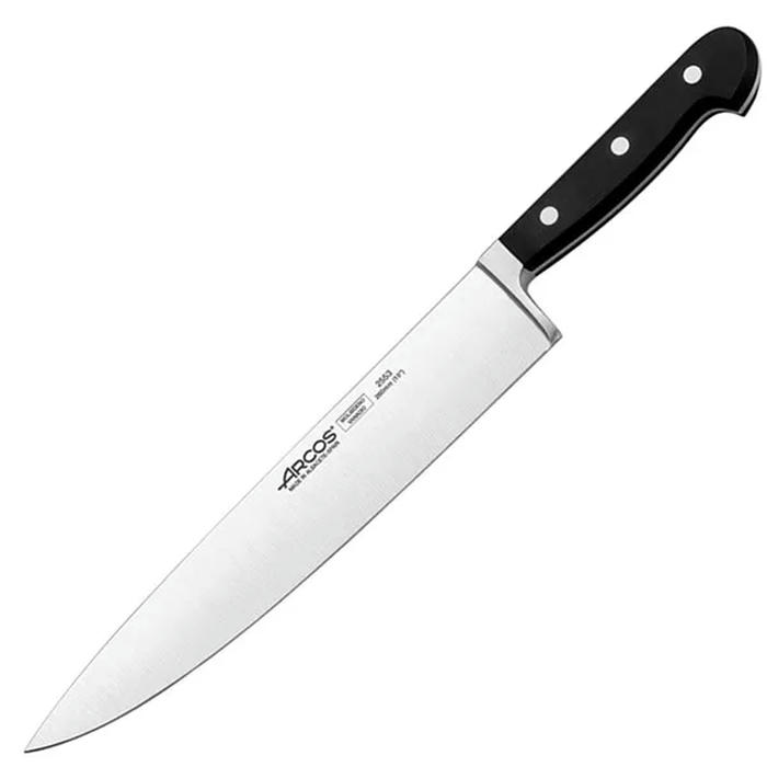 Нож поварской «Класика» сталь нерж.,полиоксиметилен ,L=391/260,B=45мм черный,металлич