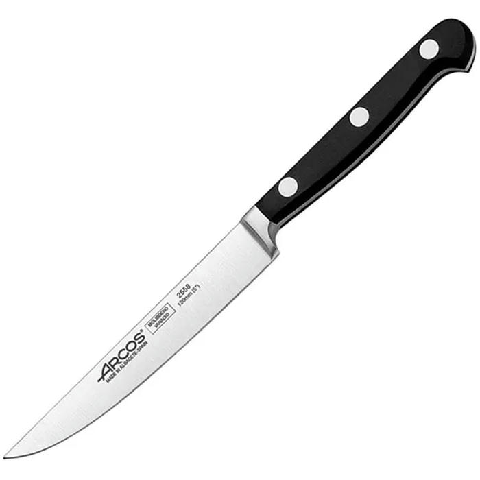 Нож кухонный «Класика» сталь нерж.,полиоксиметилен ,L=225/120,B=20мм черный,металлич