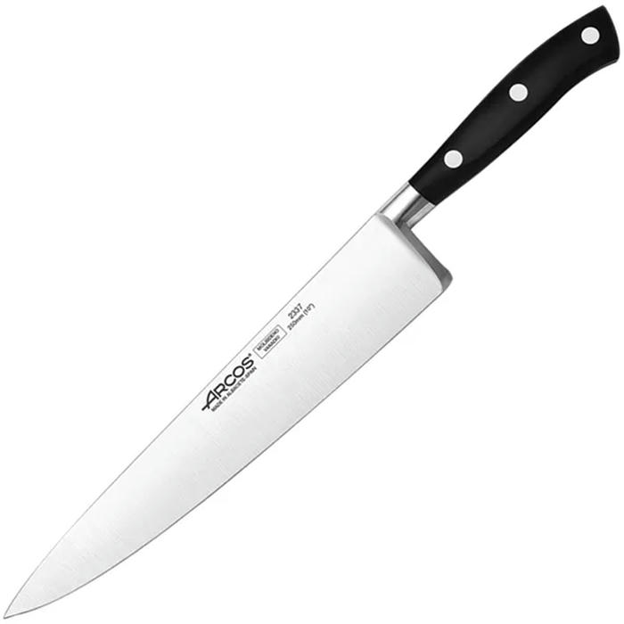 Нож поварской «Ривьера» сталь нерж.,полиоксиметилен ,L=370/250,B=45мм черный,металлич