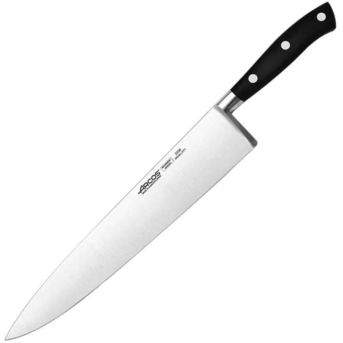 Нож поварской «Ривьера» сталь нерж.,полиоксиметилен ,L=430/300,B=58мм черный,металлич