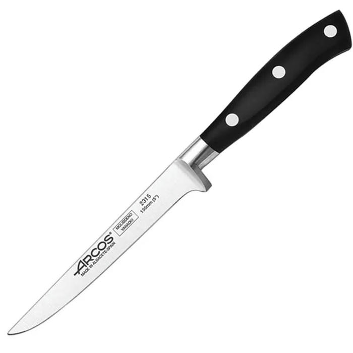 Нож для обвалки мяса «Ривьера» сталь нерж.,полиоксиметилен ,L=26/130,B=35мм черный,металлич