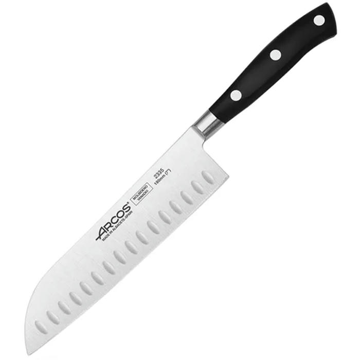 Нож поварской «Ривьера» сталь нерж.,полиоксиметилен ,L=370/180,B=24мм черный,металлич