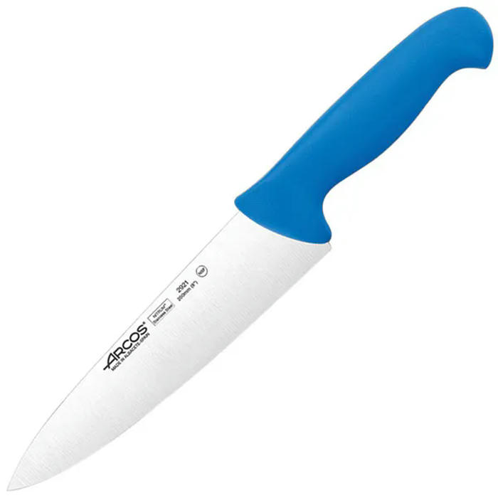 Нож поварской «2900» сталь нерж.,полипроп. ,L=333/200,B=50мм синий,металлич