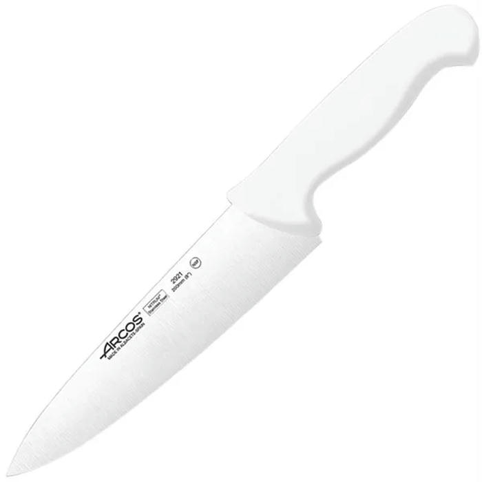 Нож поварской «2900» сталь нерж.,полипроп. ,L=333/200,B=50мм белый,металлич