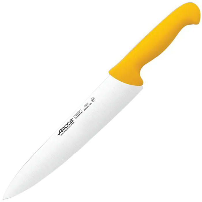 Нож поварской «2900» сталь нерж.,полипроп. ,L=387/250,B=51мм желт.,металлич