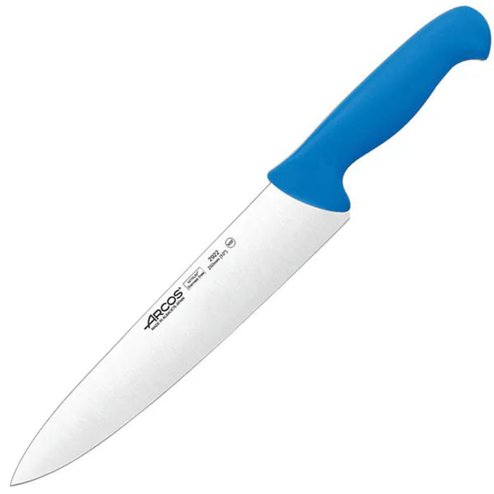 Нож поварской «2900» сталь нерж.,полипроп. ,L=387/250,B=51мм синий,металлич