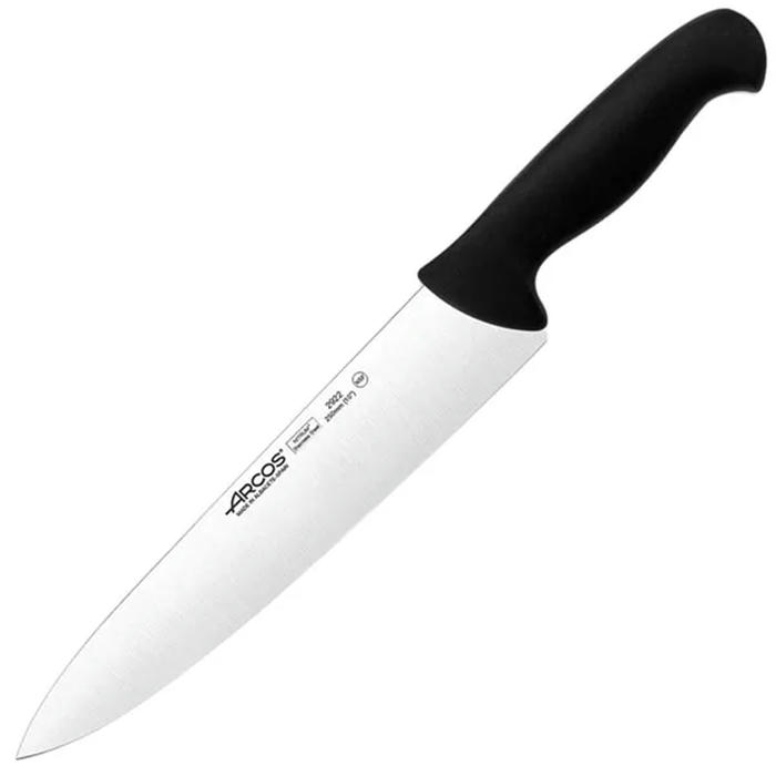 Нож поварской «2900» сталь нерж.,полипроп. ,L=387/250,B=51мм черный,металлич