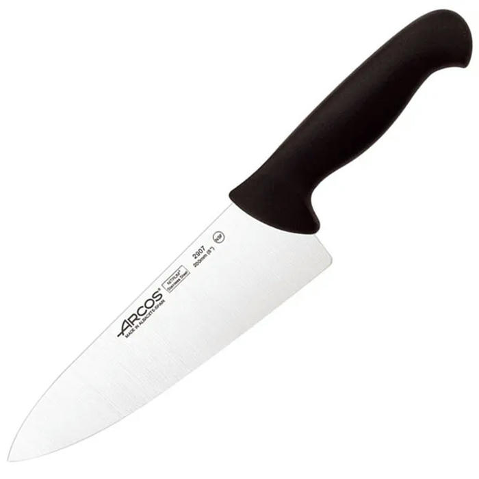 Нож поварской «2900» сталь нерж.,полипроп. ,L=335/200,B=57мм черный,металлич