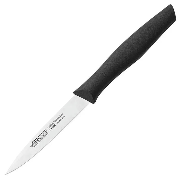Нож для чистки овощей и фруктов «Нова» сталь нерж.,полипроп. ,L=210/95мм черный,металлич