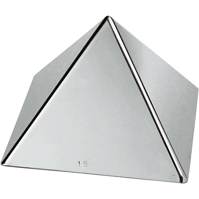 Форма кондитерская «Пирамида» сталь нерж. ,H=77,L=90,B=90мм металлич