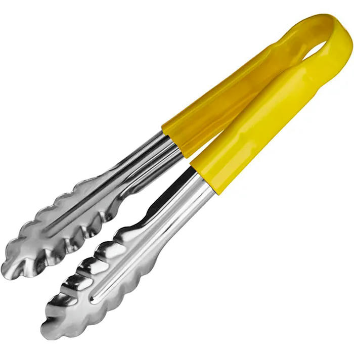 Щипцы желтая ручка «Проотель» сталь нерж.,поливинилхл. ,L=240/85,B=40мм металлич.,желт