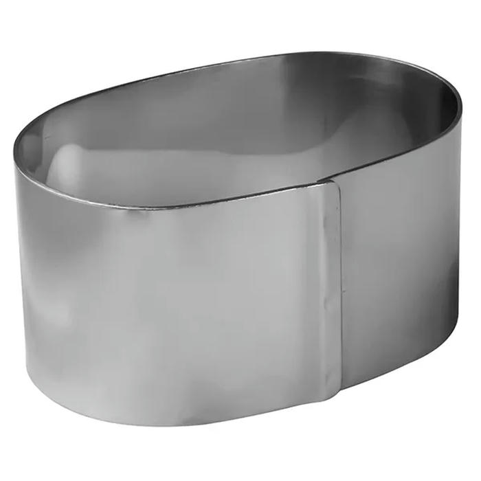 Форма кондитерская «Овал» сталь нерж. ,H=45,L=90мм металлич