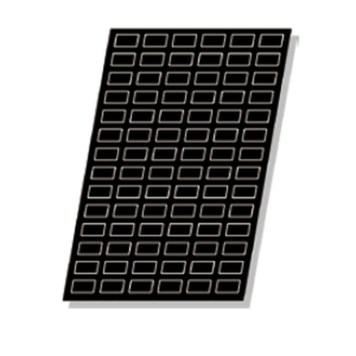 Форма кондитерская «Прямоугольники»[35шт] силикон,стеклопласт. ,L=50,B=26мм черный