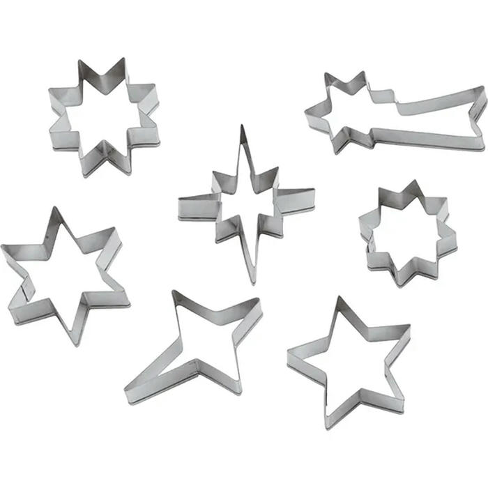 Форма кондитерская «Звезды»[7шт] сталь нерж. D=125,H=20мм металлич