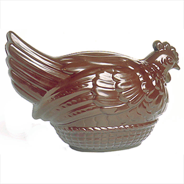Форма для шоколада «Курица на корзине» поликарбонат
