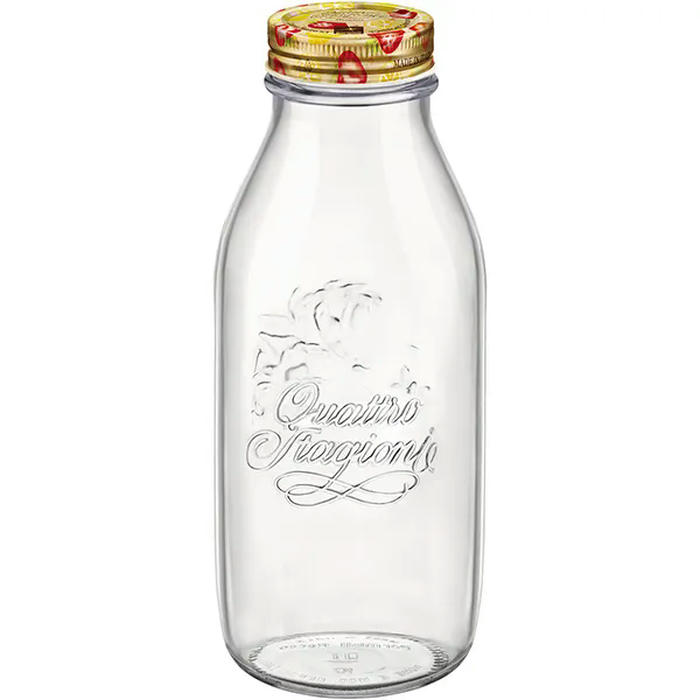 Бутылка с крышкой «Кватро Стаджони» стекло,металл 1,1л D=10,1,H=22,7см прозр