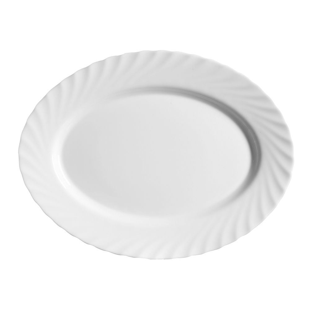 Блюдо овальное Luminarc Trianon 35*26 см, h= 2 см, стеклокерамика, белый цвет, ARC,