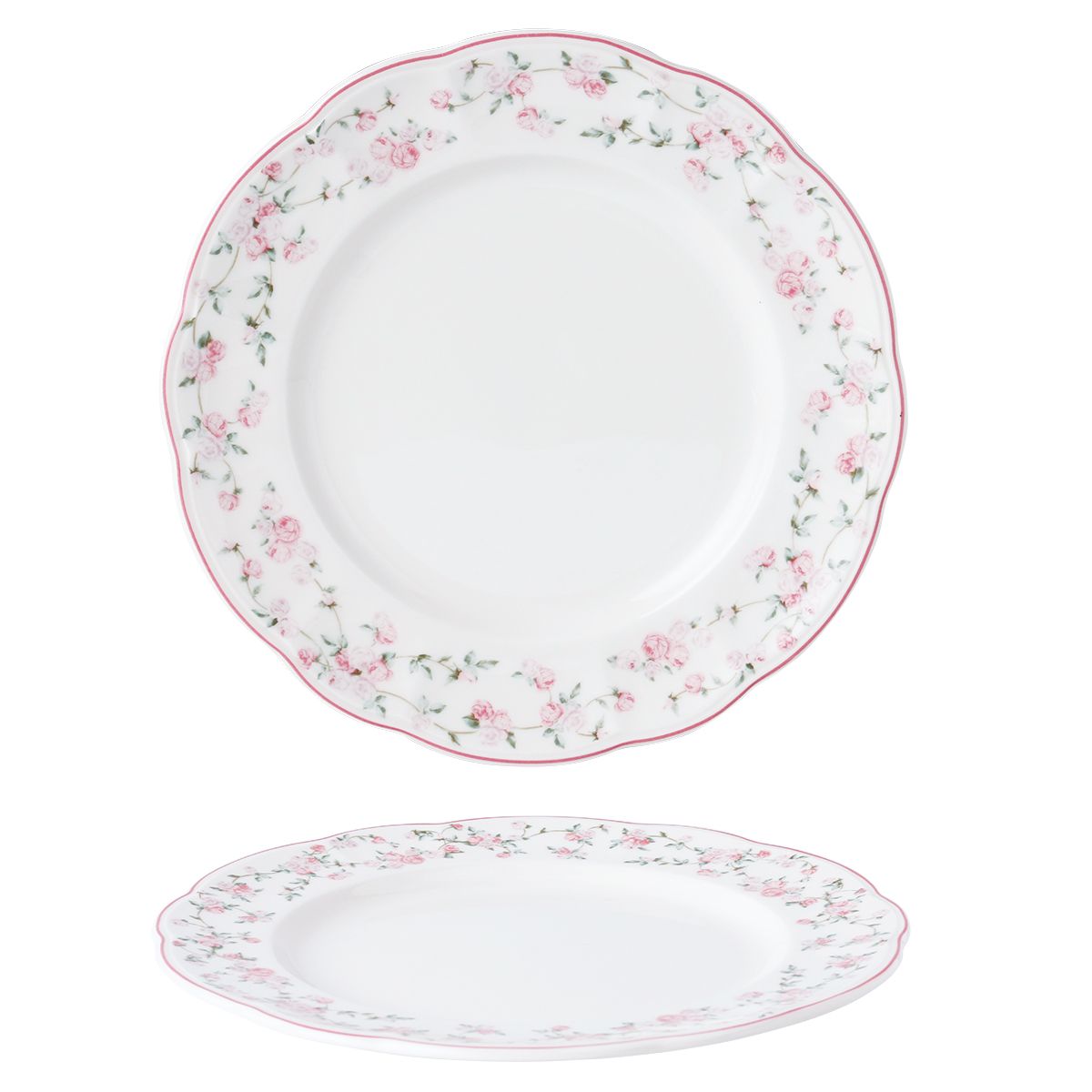 Тарелка классическая d=23 cм,фарфор "NOBLE" серия "Retro Ritz-La Vie En Rose"