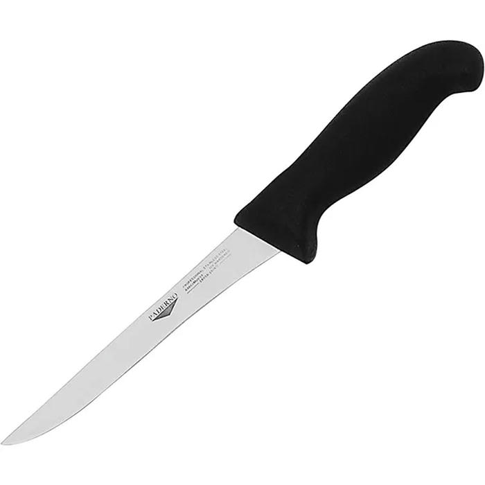 Нож для обвалки мяса сталь,пластик ,L=260/145,B=20мм черный,металлич