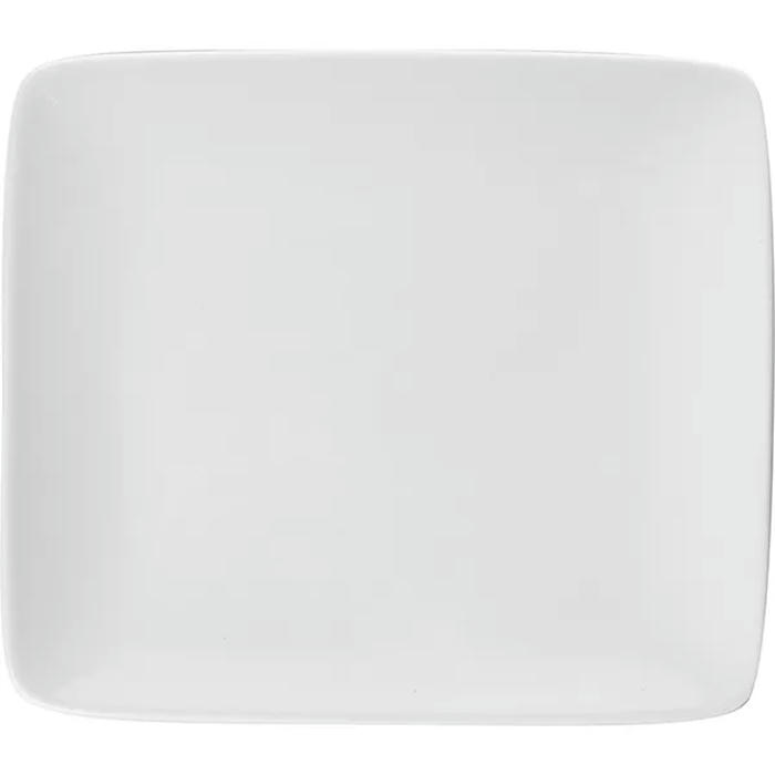 Тарелка прямоугольная «Плаза» фарфор ,L=25,B=22см белый