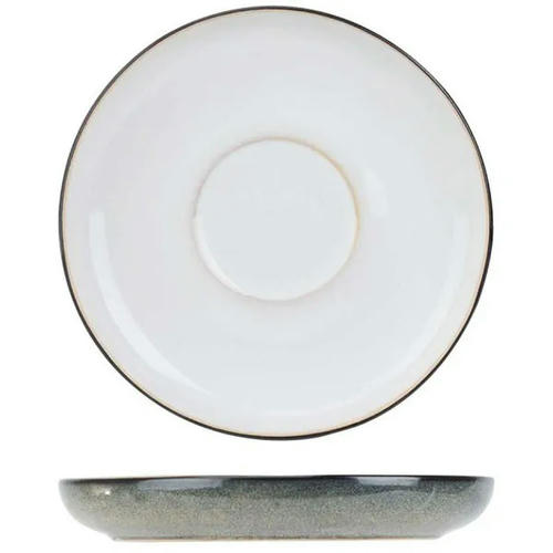 Блюдце «Сиель блан» керамика D=12,7см белый,черный
