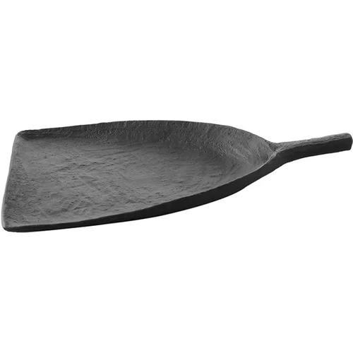 Блюдо для подачи «Уайли» в форме лопаты керамика ,H=25,L=185,B=145мм черный,матовый