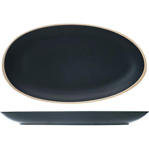 Блюдо овальное «Галлоуэй» керамика ,H=25,L=295,B=160мм черный