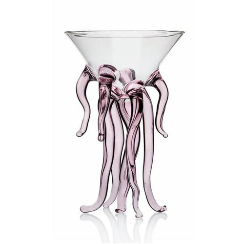 Бокал для коктейлей «Медуза» стекло 200мл D=11,H=20см прозр.,розов