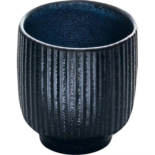 Чашка для эспрессо рифленая «Нара» керамика 100мл черный,тем.син