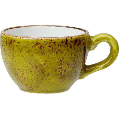 Чашка кофейная «Крафт Эппл» фарфор 85мл D=65,H=50,L=85мм желто-зел