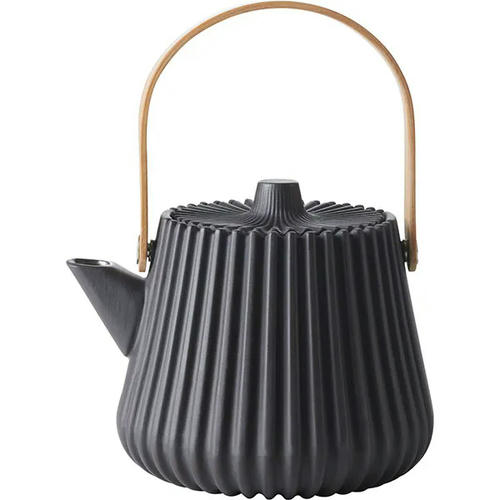 Чайник с ситом «Пекое» керамика,металл 0,55л D=12,5,H=12см черный
