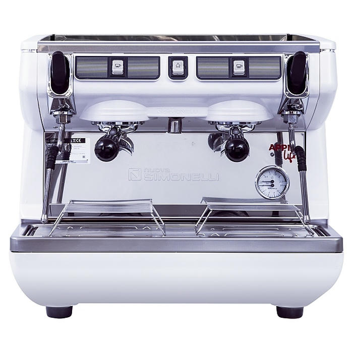 Кофемашина Nuova Simonelli Appia Life Compact 2 Gr S белая, высокие группы, экономайзер, полуавтомат