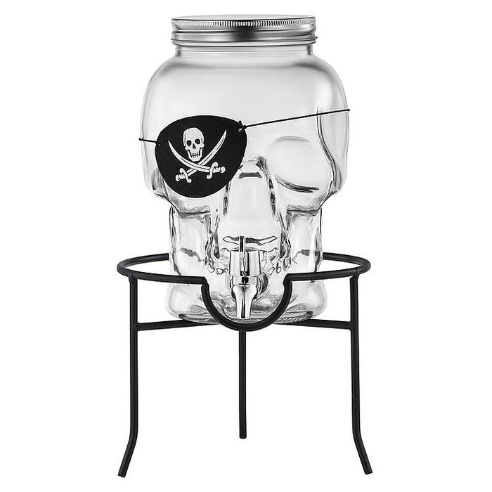 Банка емкость с краном P.L. Barbossa Skull BKDP0029 череп 3 л